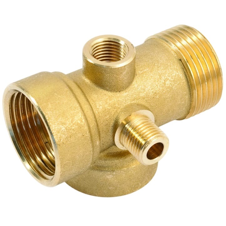 Соединитель латунный пятиходовой General Fittings 1”x1/4” H=82 1 2700N4H100282A
