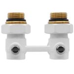 Узел нижнего подключения Vieir 1/2"x3/4" ЕК угловой белый — изображение 3