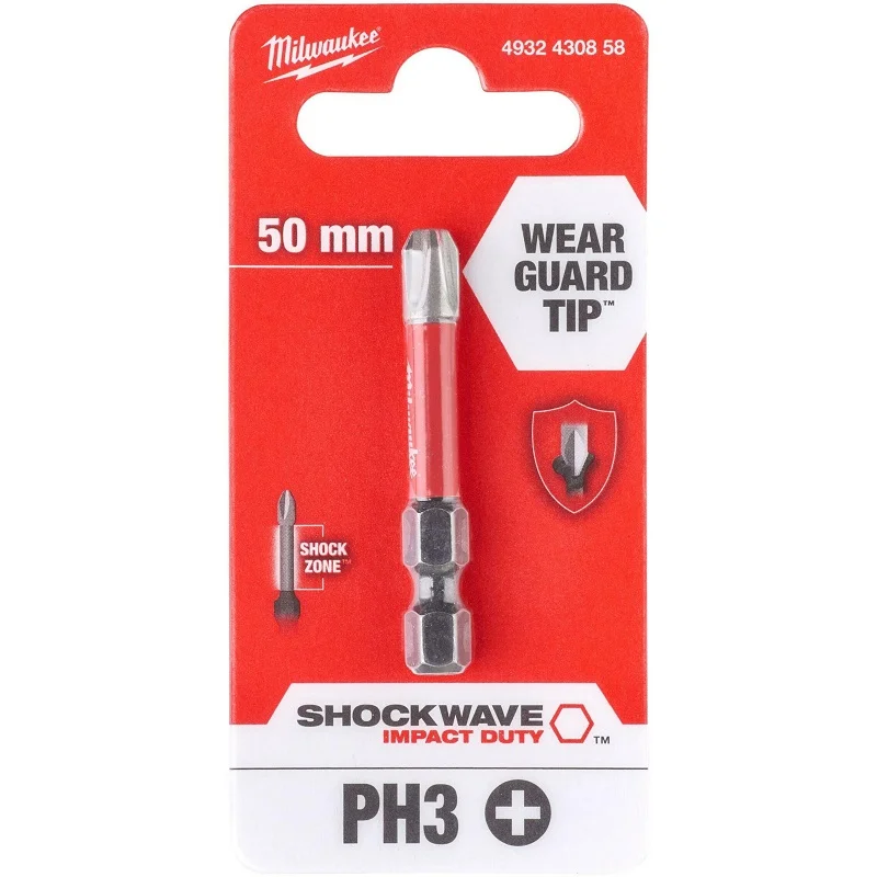 Бита для шуруповерта Milwaukee Shockwave PH3 50 мм 1 4932430858