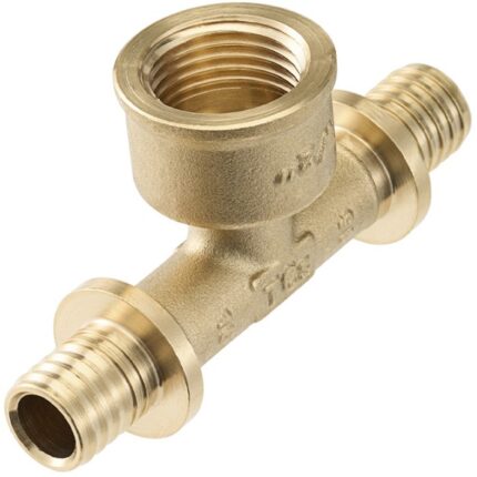 Тройник аксиальный с внутренней резьбой латунный TECEspring AX