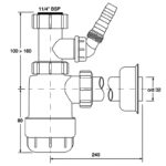 Сифон для умывальника McAlpine HC2WM-32 — изображение 2