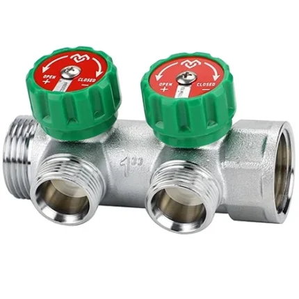 Коллектор регулирующий угловой 1" Varmega на 2 выхода VMMM01-C06152