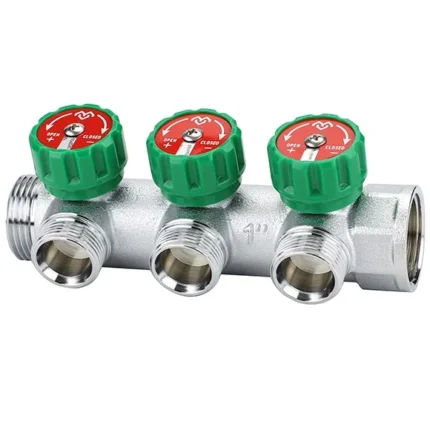 Коллектор регулирующий угловой 1" Varmega на 3 выхода VMMM01-C06153