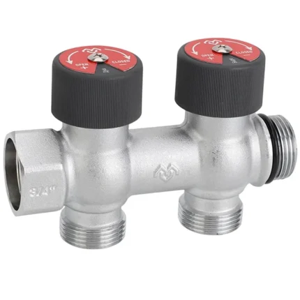 Коллектор регулирующий прямой 3/4" Varmega на 2 выхода VMMM03-C05152