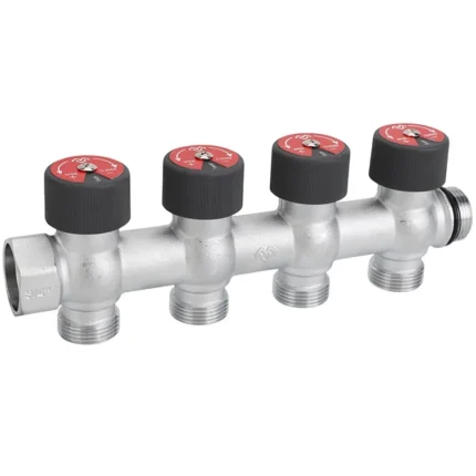 Коллектор регулирующий прямой 3/4" Varmega на 4 выхода VMMM03-C05154