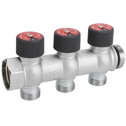 Коллектор регулирующий прямой 1" Varmega на 3 выхода VMMM03-C06153