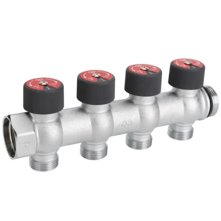 Коллектор регулирующий прямой 1" Varmega на 4 выхода VMMM03-C06154