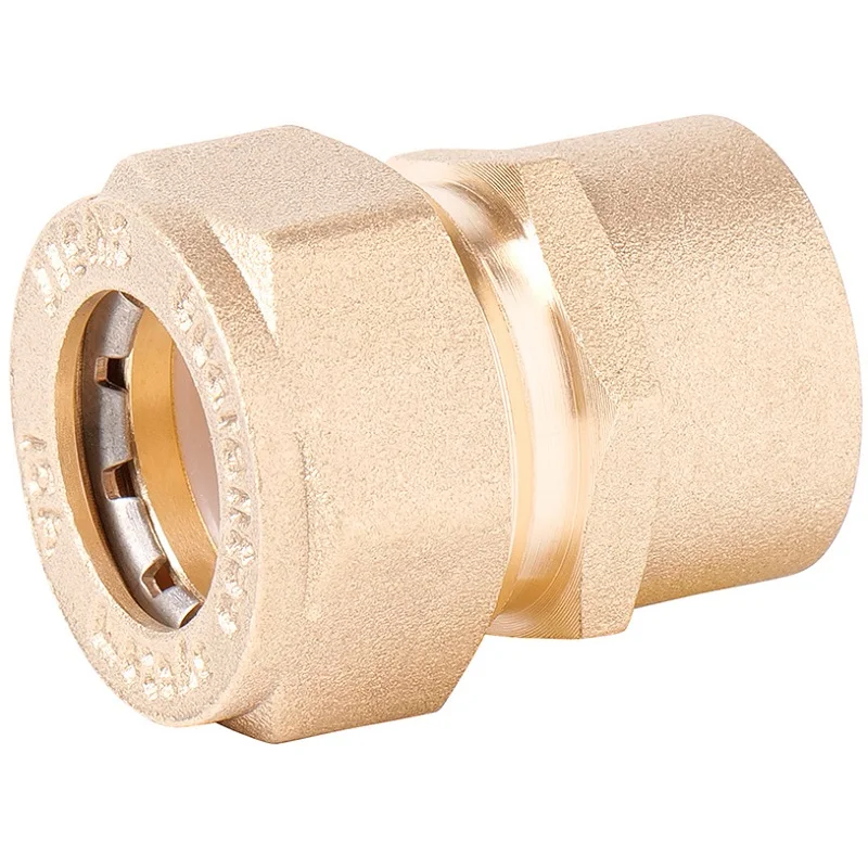 Муфта обжимная латунная Vieir 15хВР1/2" 1 Муфта обжимная латунная Vieir 15хВР1/2" — изображение 1
