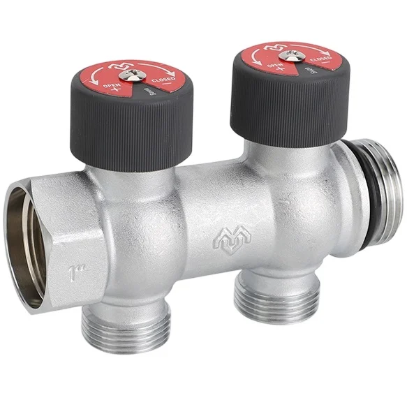 Коллектор регулирующий прямой 1" Varmega на 2 выхода 1 VMMM03-C06152